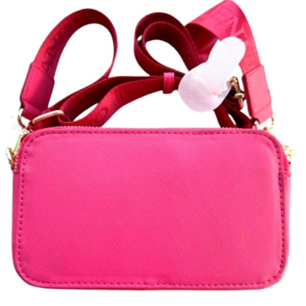 Hot PINK VALENTINO ORLANDI DOUBLE ZIP CAMERA BAG